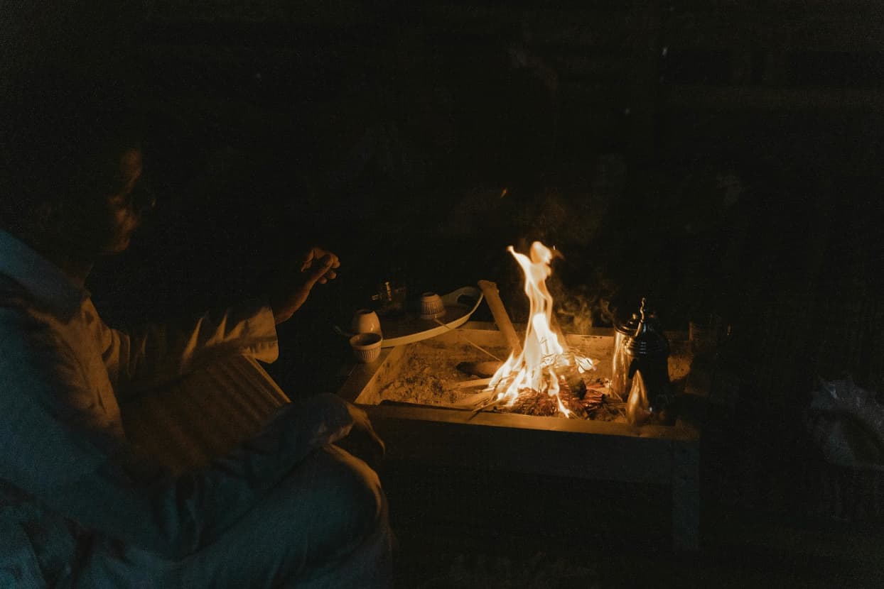 Coaching by firelight